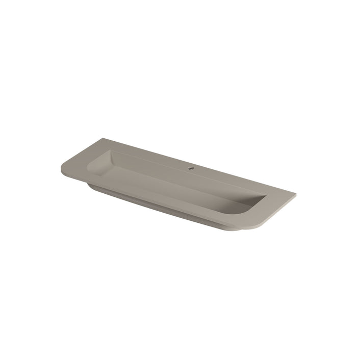 Ink Concept R Fora wastafel centraal keramiek - 1 kraangat - 120x45cm - Mat creme cotton