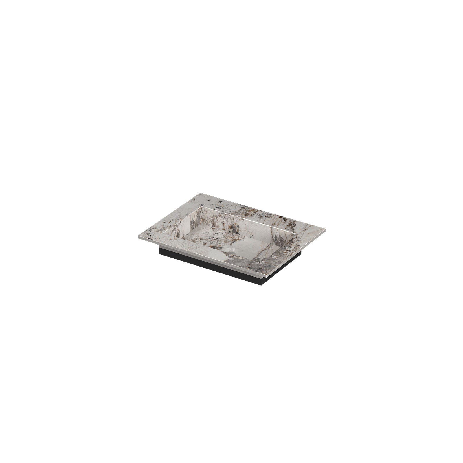 Ink Post meubelwastafel 60x45cm keramische slab - zonder kraangat - Island Glossy