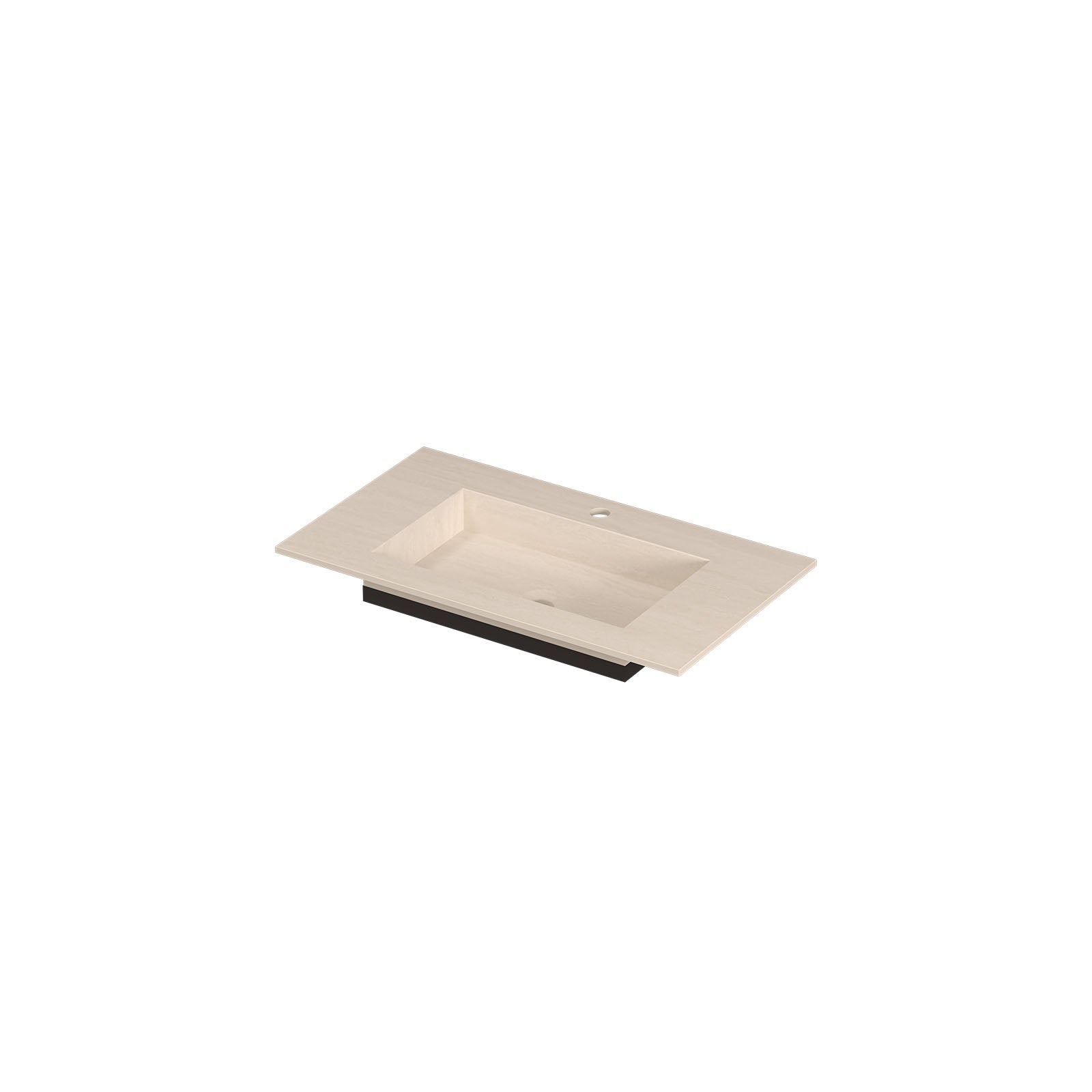 Ink Post meubelwastafel 80x45cm keramische slab - 1 kraangat - travertin mat