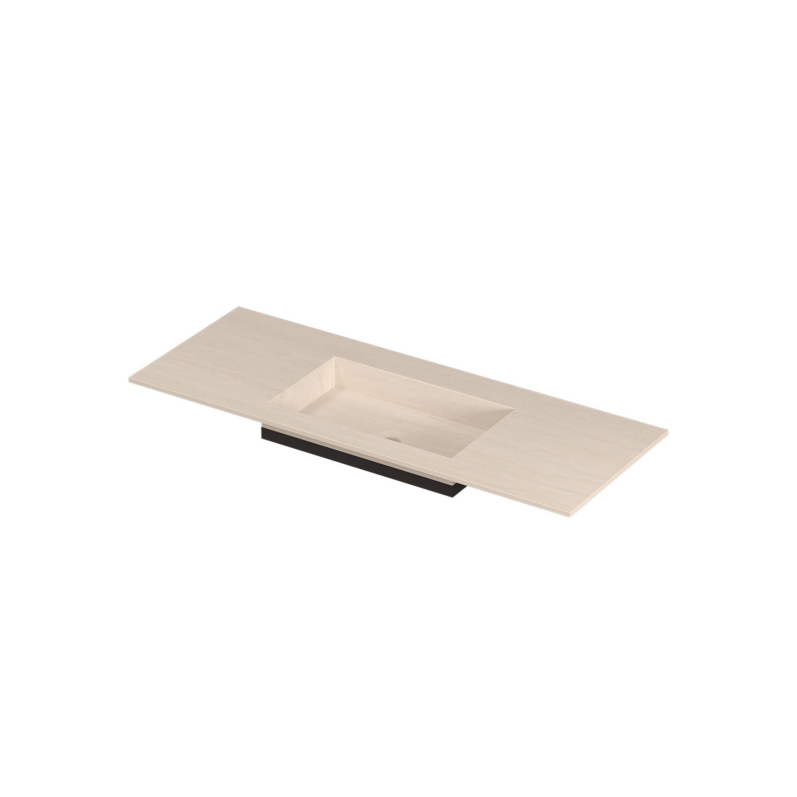 Ink Post meubelwastafel 120x45cm keramische slab - midden - zonder kraangat - travertin mat