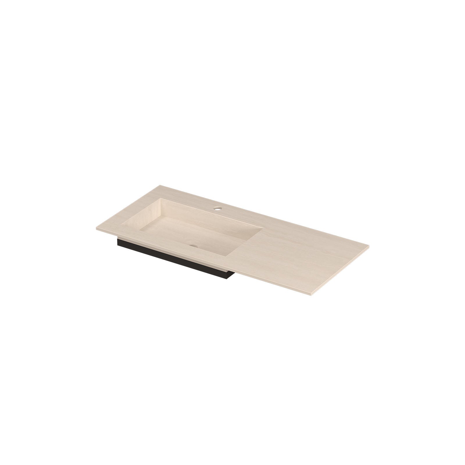 Ink Post meubelwastafel 100x45cm keramische slab - links - 1 kraangat - travertin mat