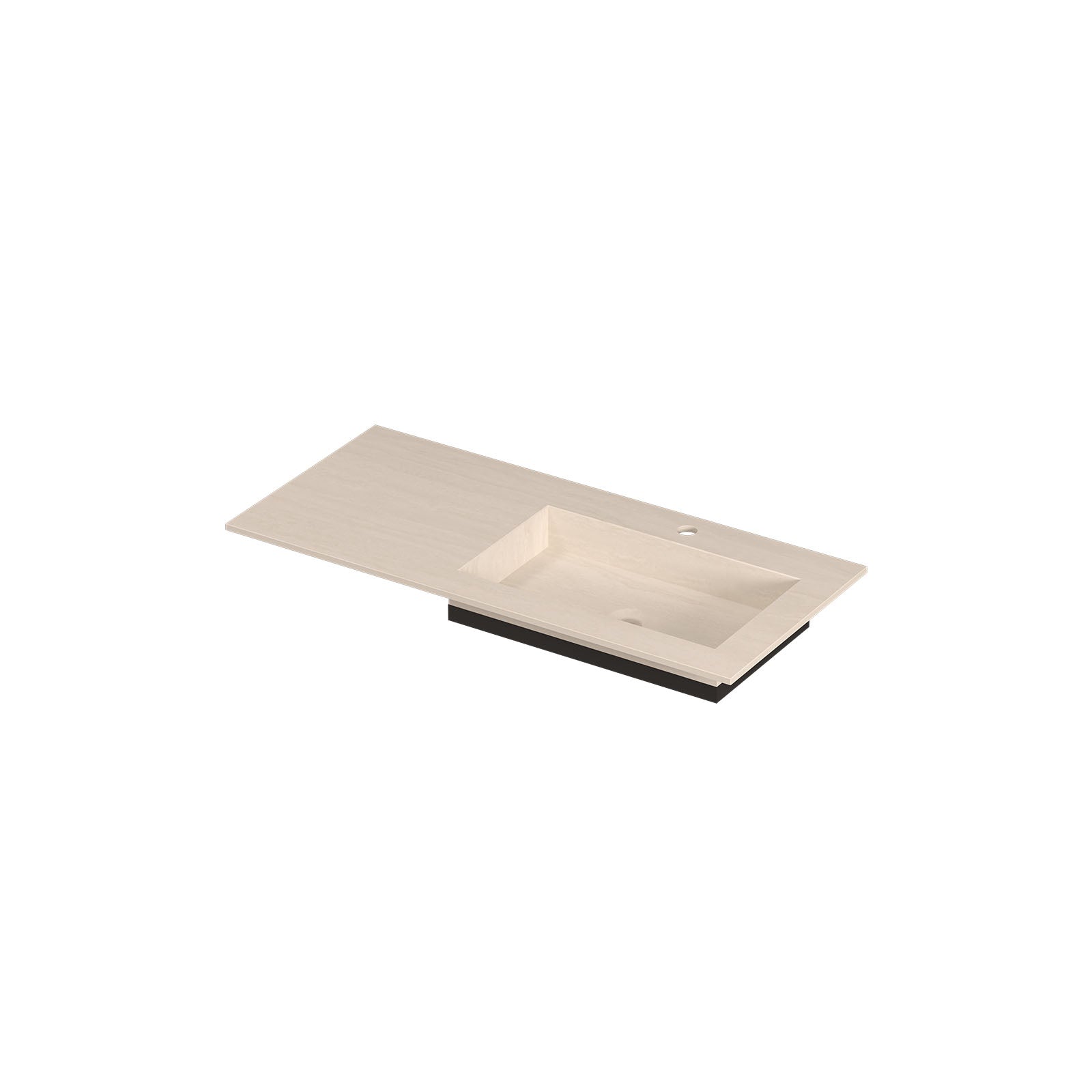 Ink Post meubelwastafel 100x45cm keramische slab - rechts - 1 kraangat - travertin mat