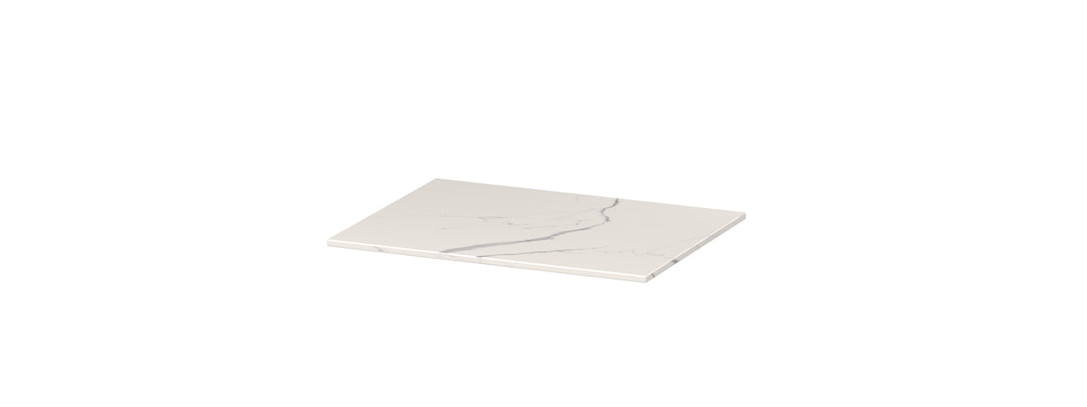 Ink Topdeck 45 topblad keramische slab - 60x45x1cm - statuario glans