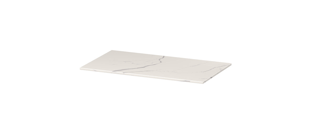 Ink Topdeck 45 topblad keramische slab - 80x45x1cm - statuario glans