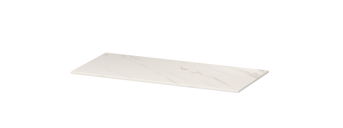 Ink Topdeck 45 topblad keramische slab - 100x45x1cm - calacatta mat
