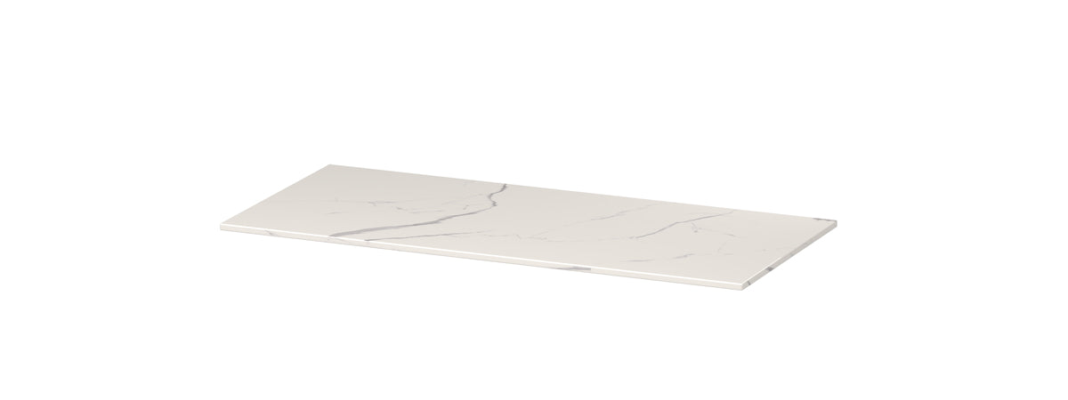 Ink Topdeck 45 topblad keramische slab - 100x45x1cm - statuario glans