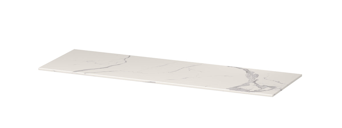 Ink Topdeck 45 topblad keramische slab - 140x45x1cm - statuario glans