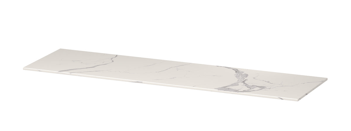Ink Topdeck 45 topblad keramische slab - 160x45x1cm - statuario glans