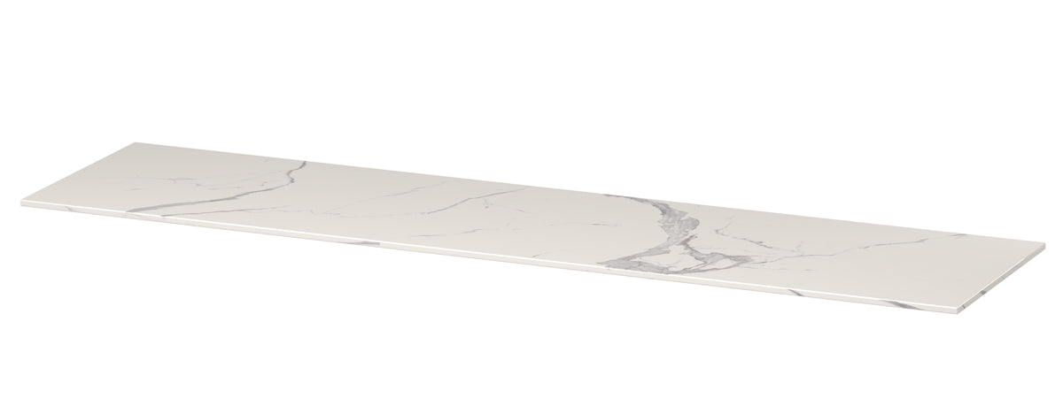 Ink Topdeck 45 topblad keramische slab - 180x45x1cm - statuario glans