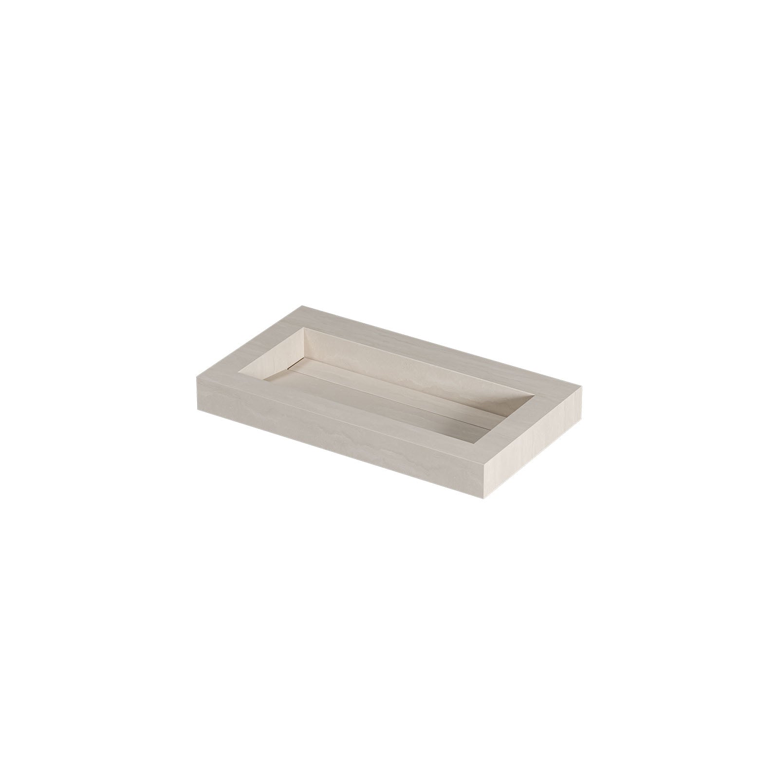 Ink Pitch meubelwastafel 80x45cm keramische slab - zonder kraangat - travertin mat