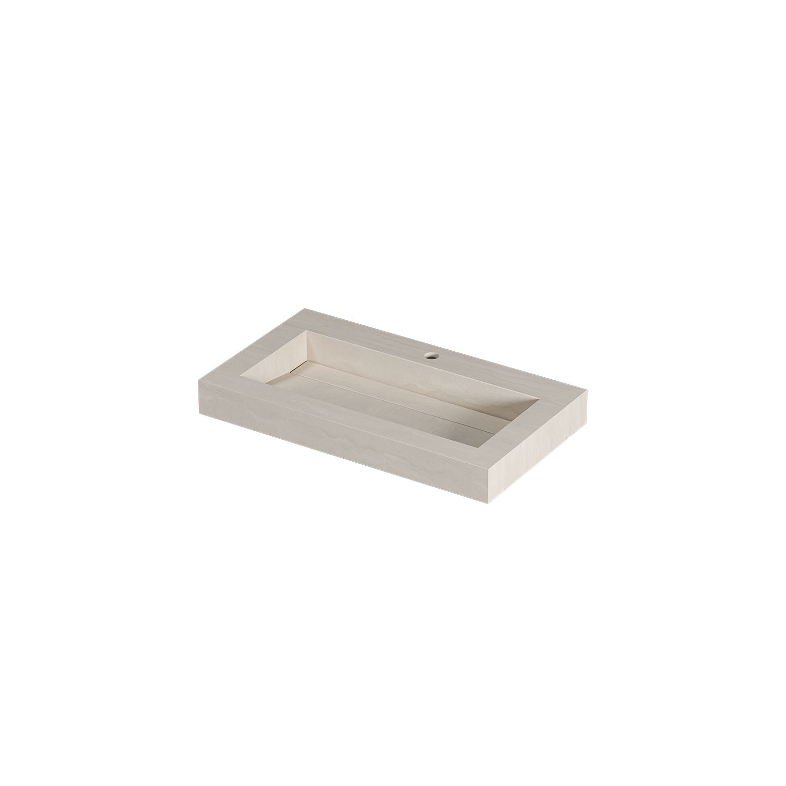 Ink Pitch meubelwastafel 80x45cm keramische slab - 1 kraangat - travertin mat