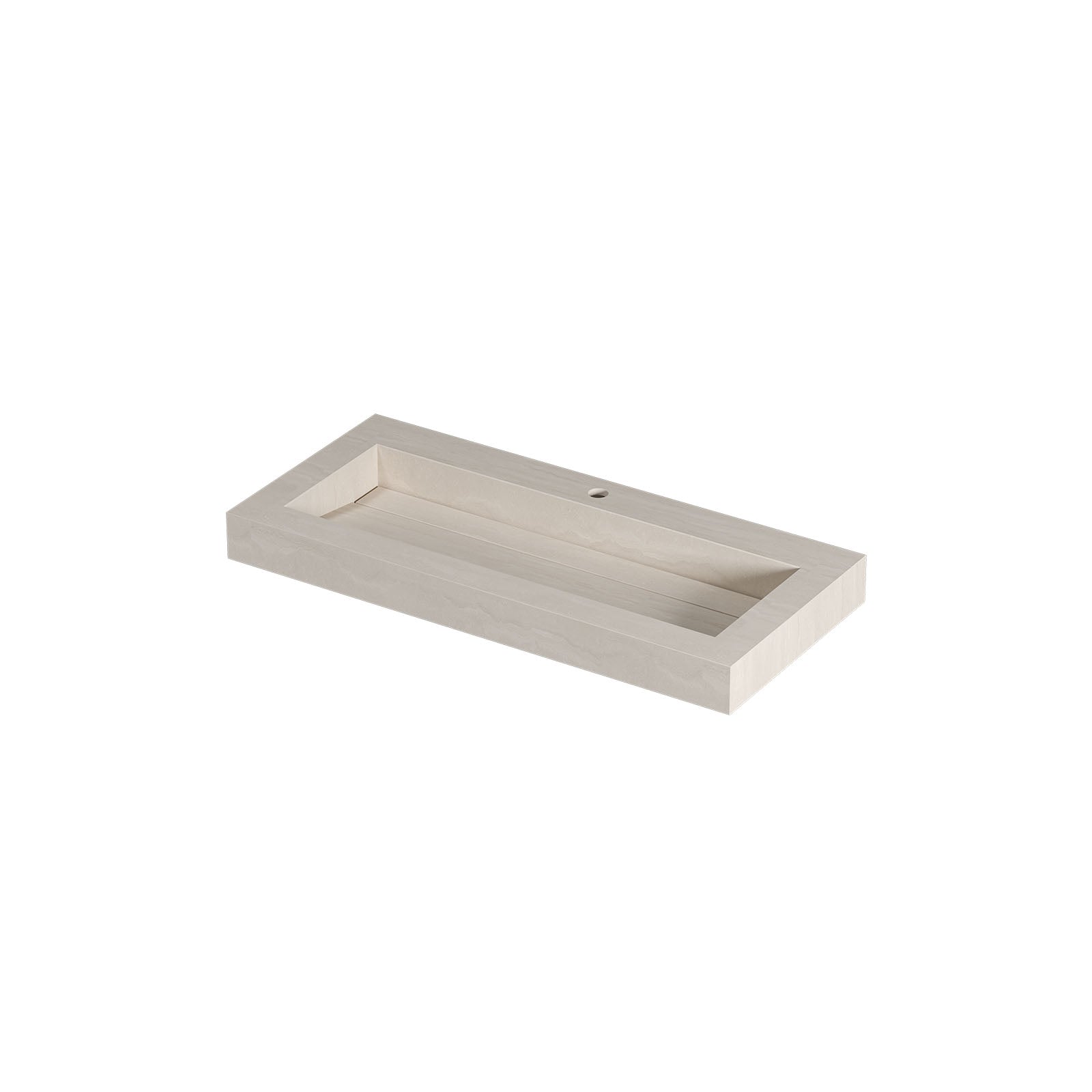 Ink Pitch meubelwastafel 100x45cm keramische slab - centraal - 1 kraangat - travertin mat