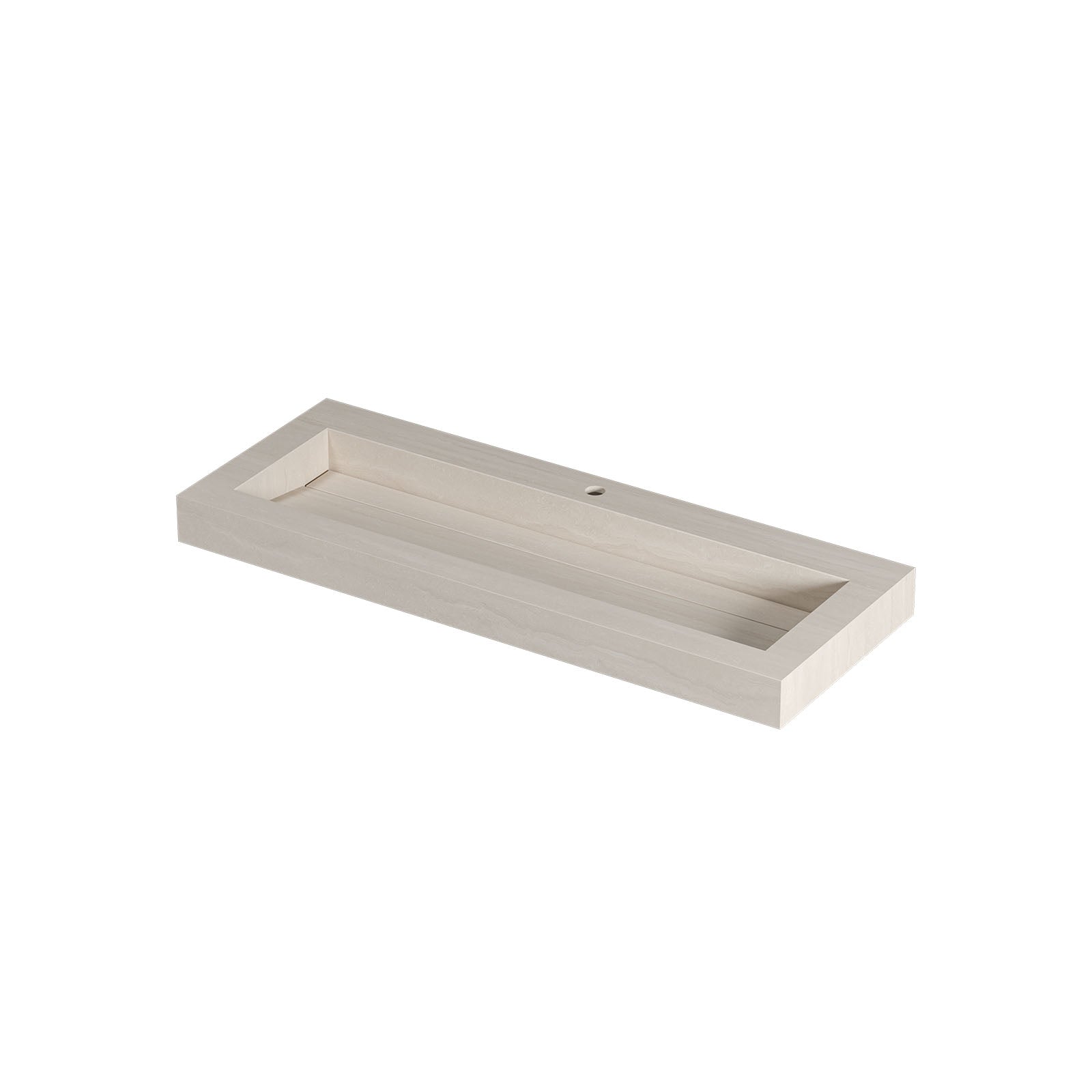 Ink Pitch meubelwastafel 120x45cm keramische slab - centraal - 1 kraangat - travertin mat