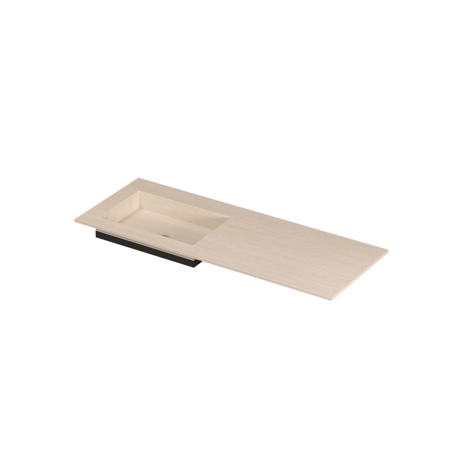 Ink Post meubelwastafel 120x45cm keramische slab - links - zonder kraangat - travertin mat