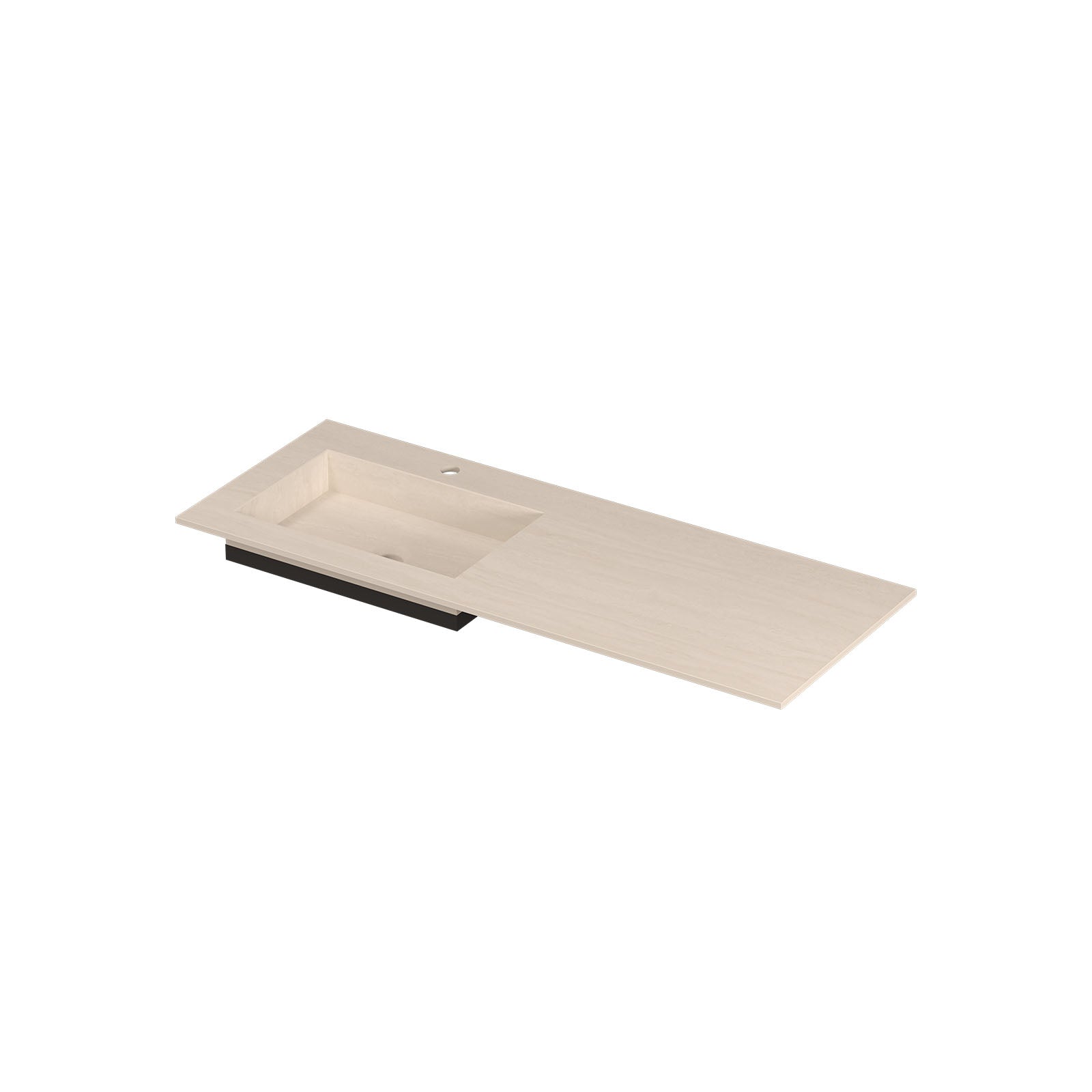 Ink Post meubelwastafel 120x45cm keramische slab - links - 1 kraangat - travertin mat