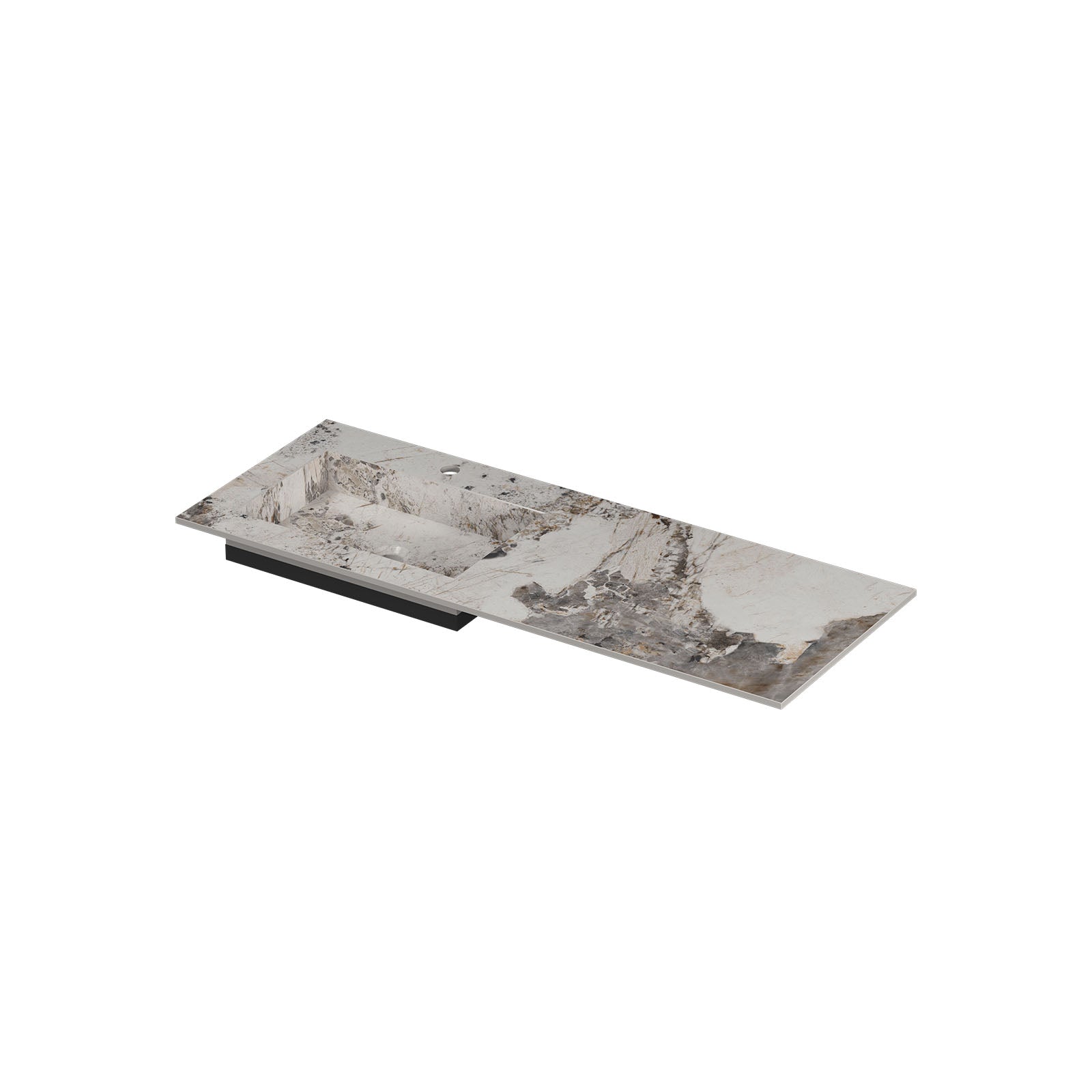 Ink Post meubelwastafel 120x45cm keramische slab - links - 1 kraangat - Island Glossy