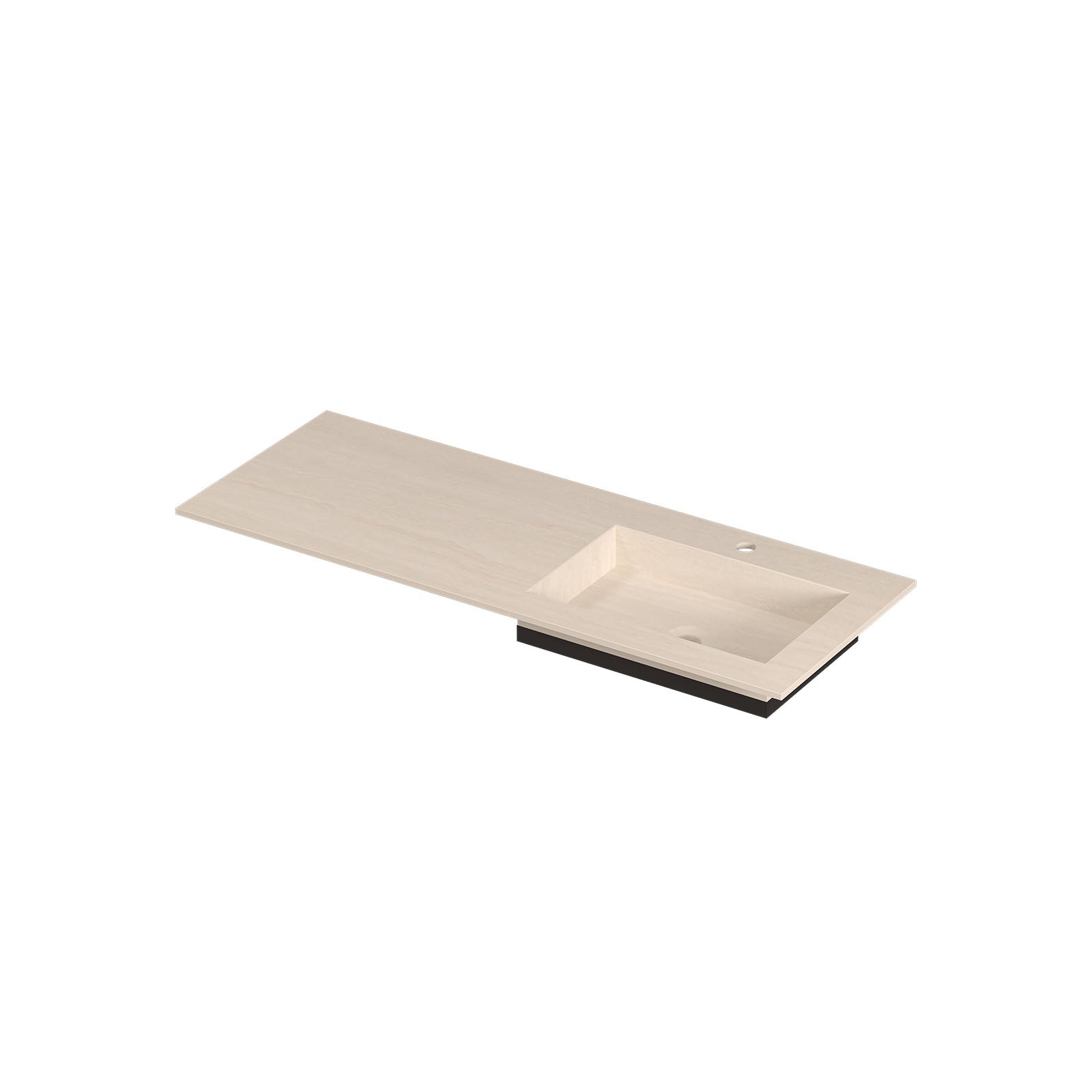 Ink Post meubelwastafel 120x45cm keramische slab - rechts - 1 kraangat - travertin mat