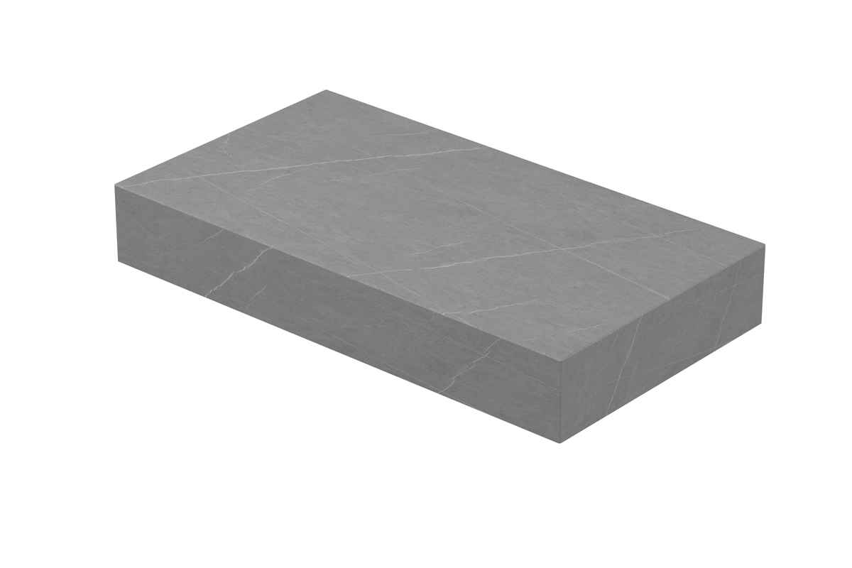 Ink Blocq fonteinplateau 40x22cm keramische slab - zonder uitsparing - armani grey mat
