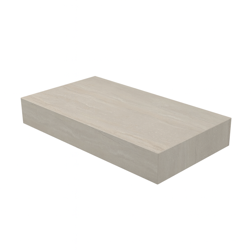Ink Blocq fonteinplateau 40x22cm keramische slab - zonder uitsparing - travertin mat