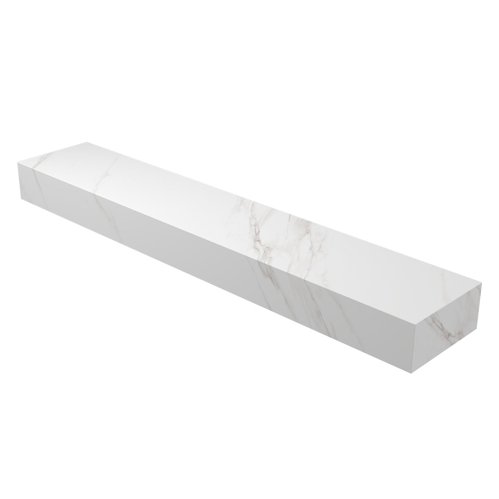 Ink Blocq Large fonteinplateau 120x22cm keramische slab - calacatta mat