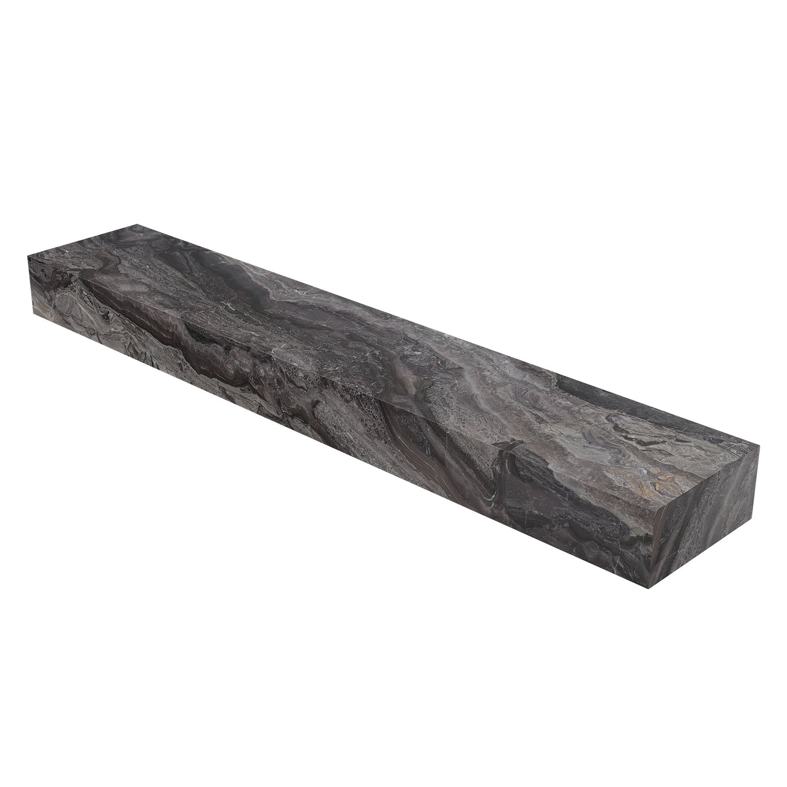 Ink Blocq Large fonteinplateau 120x22cm keramische slab - Venice Brown Glossy