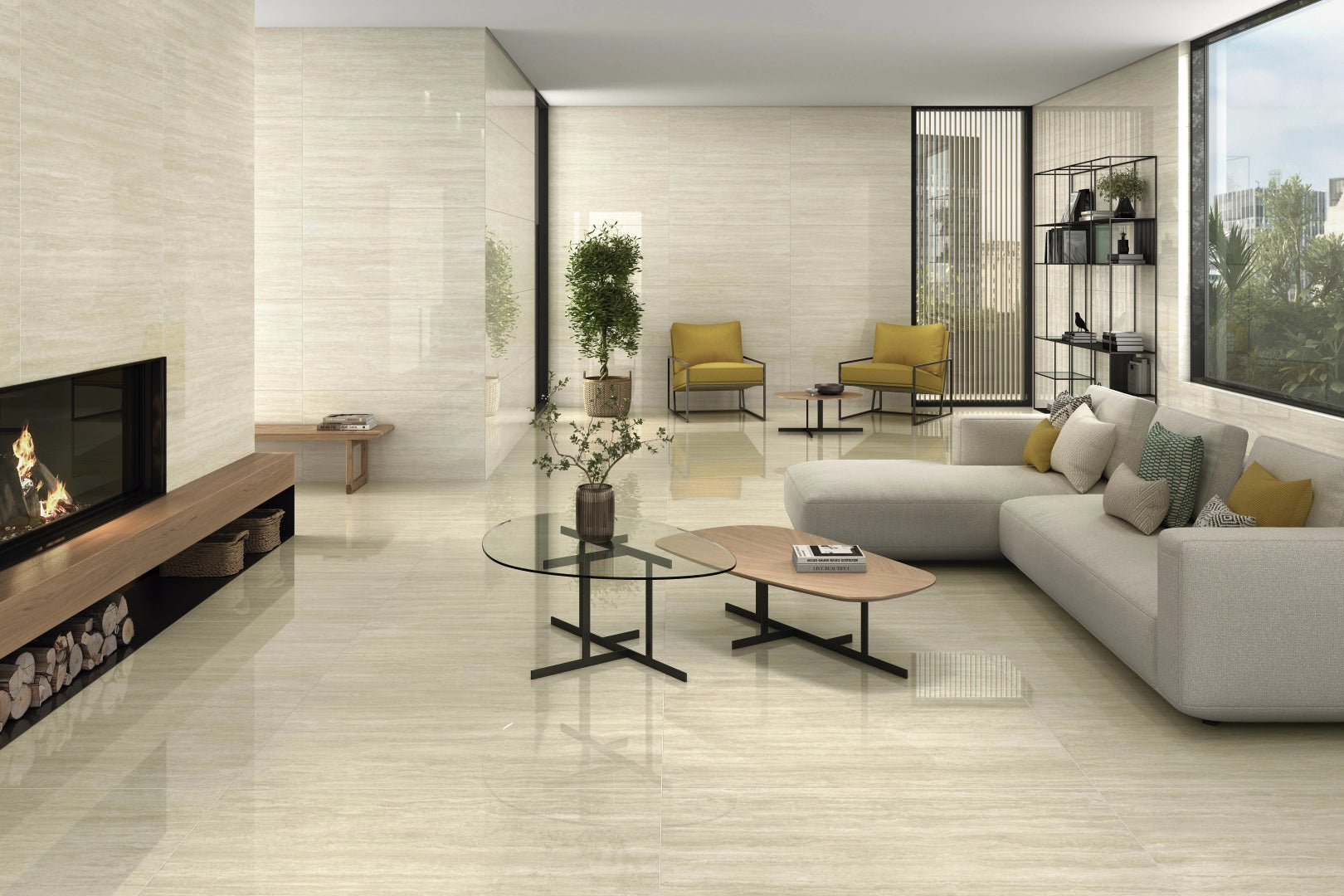 Unicom Starker, Cosmic - Ivory, Polished, 60x120cm, 10.00mm, Rett.