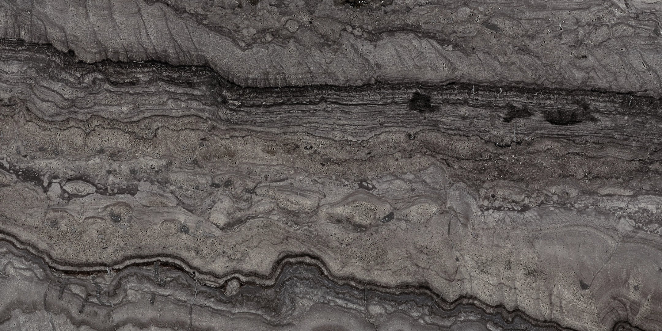 Antica Ceramica Rubiera, Memento Travertino - 003727 - Black, Naturale, 30x60cm, 9.50mm, Rett.