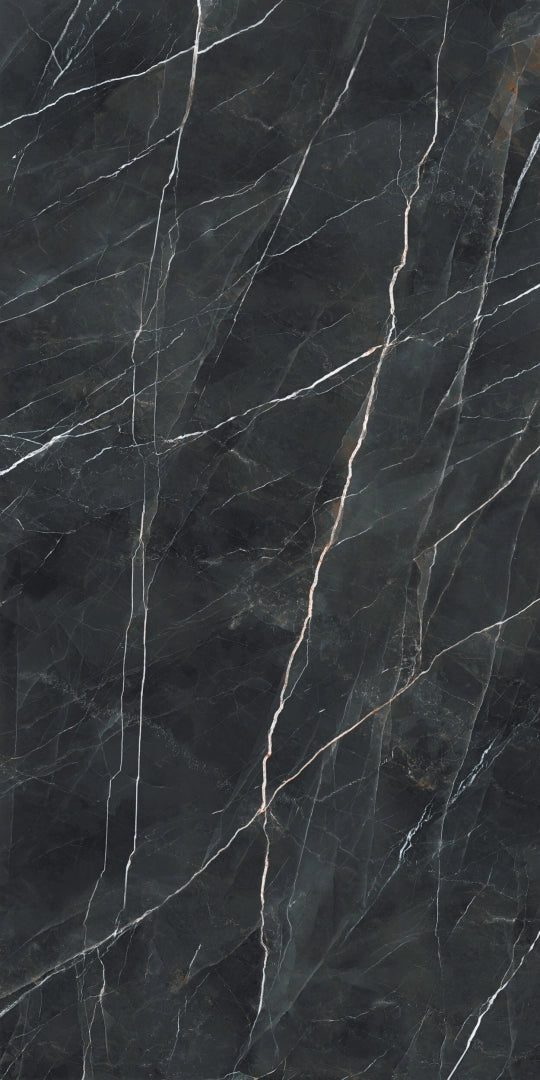 Italgraniti, Charm Experience - CH03XXL - Calacatta Black, Lappato, 160x320cm, 6.00mm, Rett.