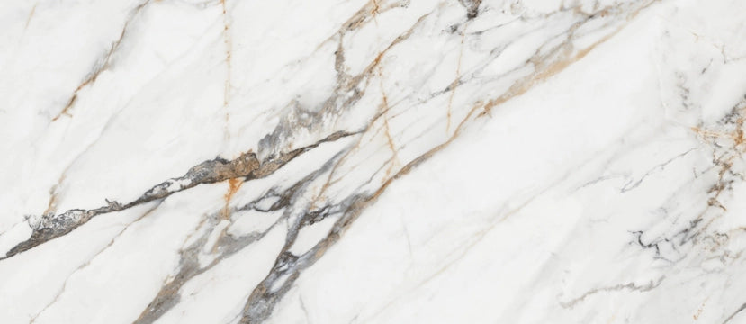 PorcelaniteDos, Firenze - 9543 - Gold Calacatta, Polished, 30x90cm, 10.00mm, Rett.