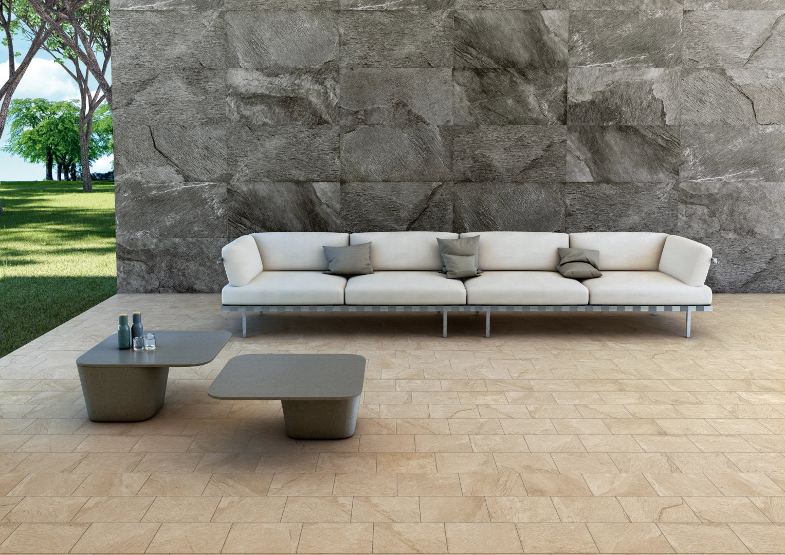 Tuscania Ceramiche, Tribeca - L6W7 - Beige, Naturale, 61x122.2cm, 9.50mm, Rett.