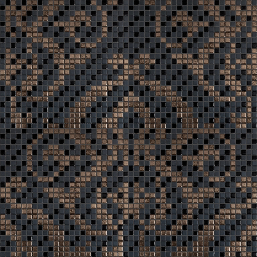 Appiani, Tessuti - REAL001 - Reale 01 Tulipano Nero/Carbone/Bronzo, Naturale (1.2x1.2), 30x30cm, 7.20mm