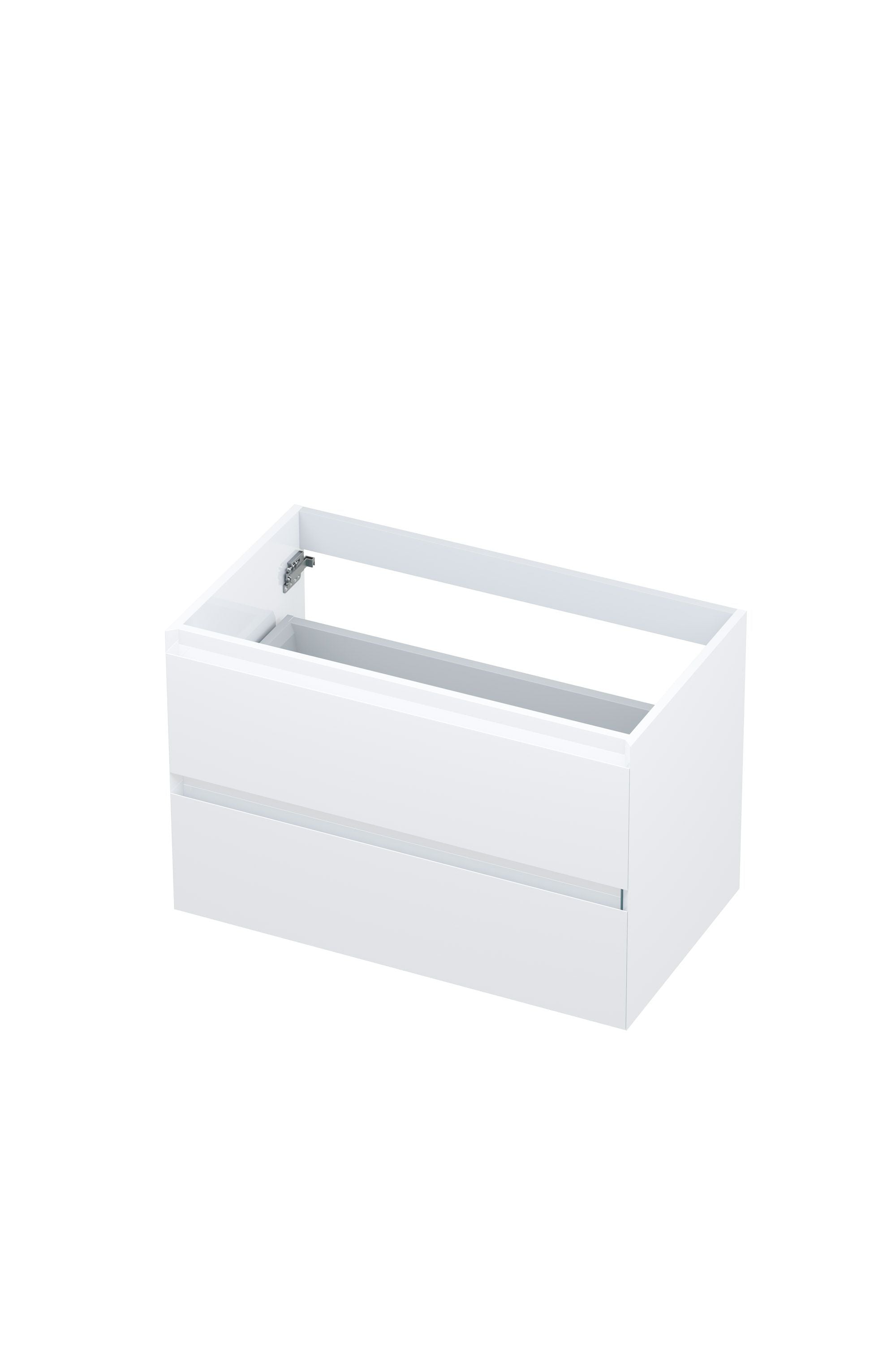Ink onderkast 80x45cm - greeploos - 2 lades - hoogglans wit