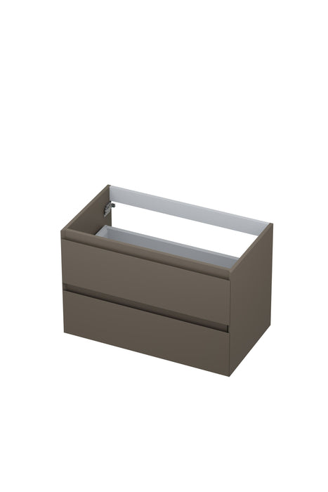 Ink onderkast 80x45cm - greeploos - 2 lades - mat taupe