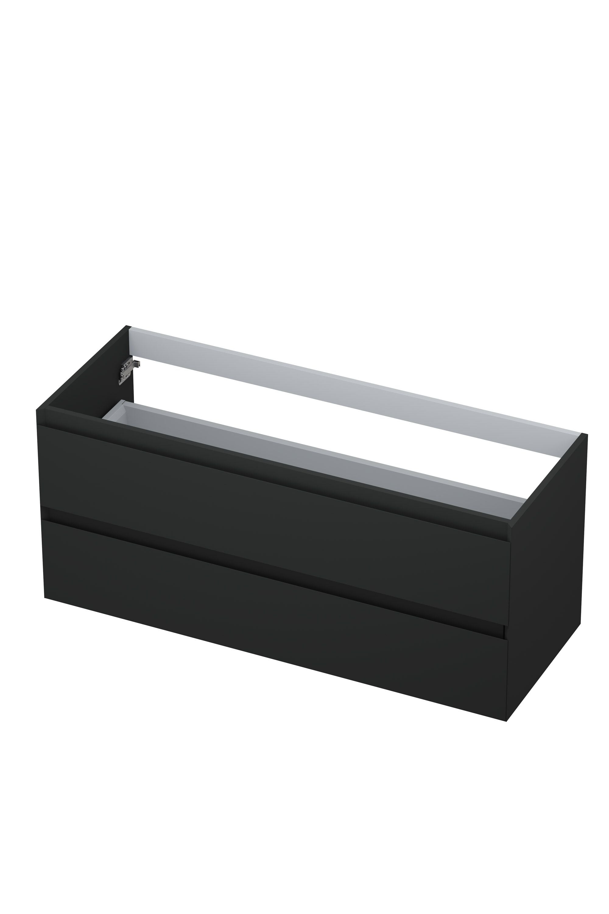 Ink onderkast - houten keerlijst - 2 laden - Mat antraciet - 120x45cm - 1240441