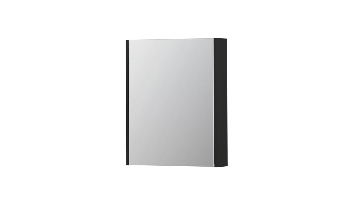 Ink SPK2 spiegelkast 1 deur - 60x74cm - mat zwart