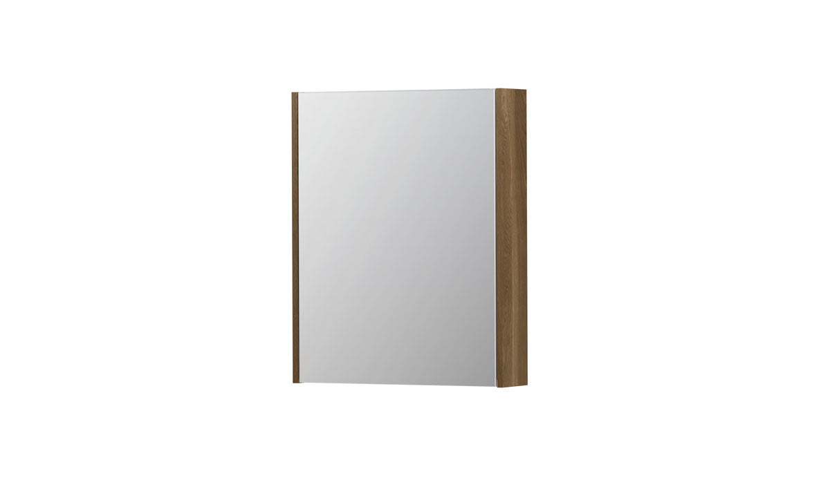 Ink SPK2 spiegelkast 1 deur - 60x74cm - massief eiken aqua
