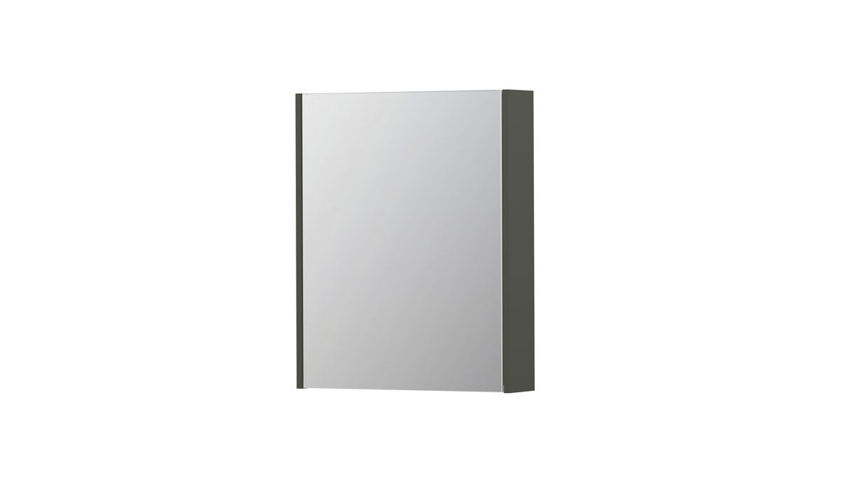 Ink SPK2 spiegelkast 1 deur - 60x74cm - mat beton groen