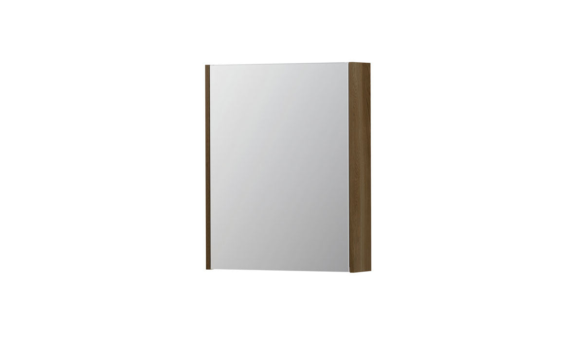 Ink SPK2 spiegelkast 1 deur - 60x74cm - massief eiken ash grey