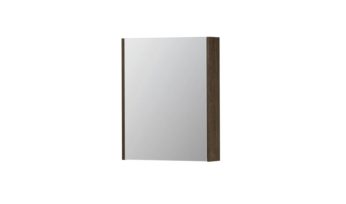 Ink SPK2 spiegelkast 1 deur - 60x74cm - massief eiken charcoal