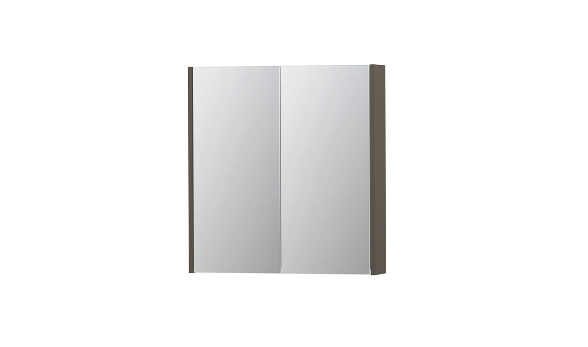 Ink SPK2 spiegelkast 2 deuren - 70x74cm - mat taupe