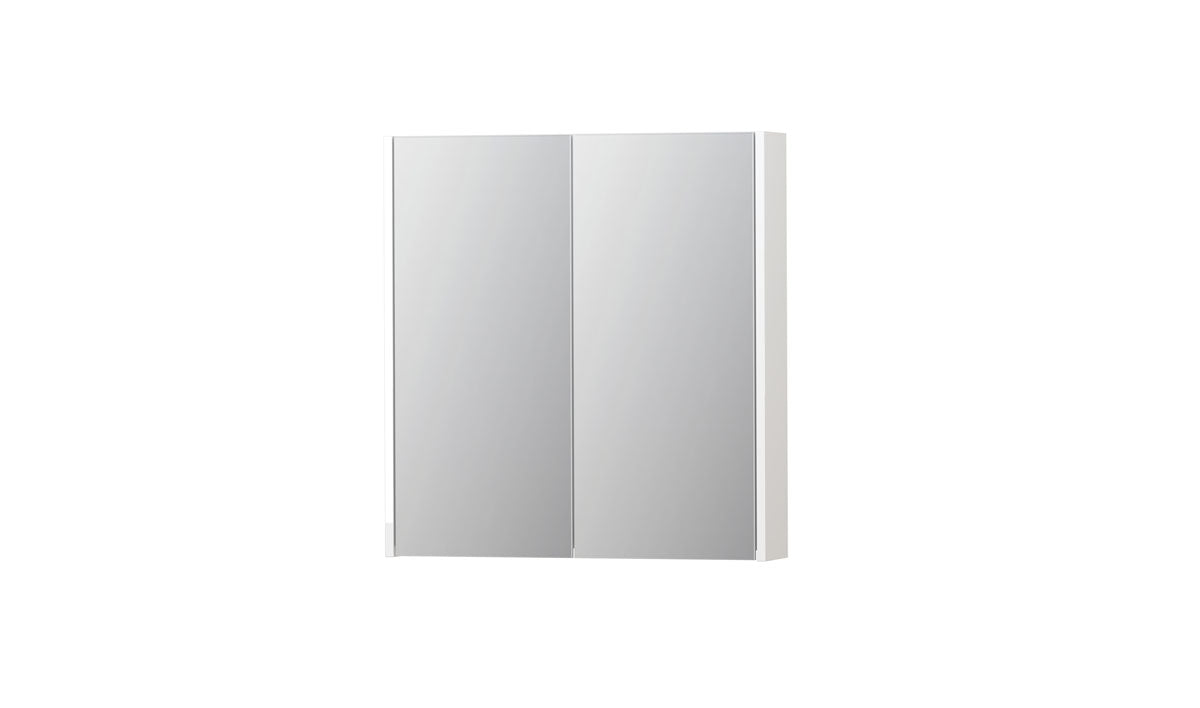 Ink SPK2 spiegelkast 2 deuren - 70x74cm - hoogglans wit