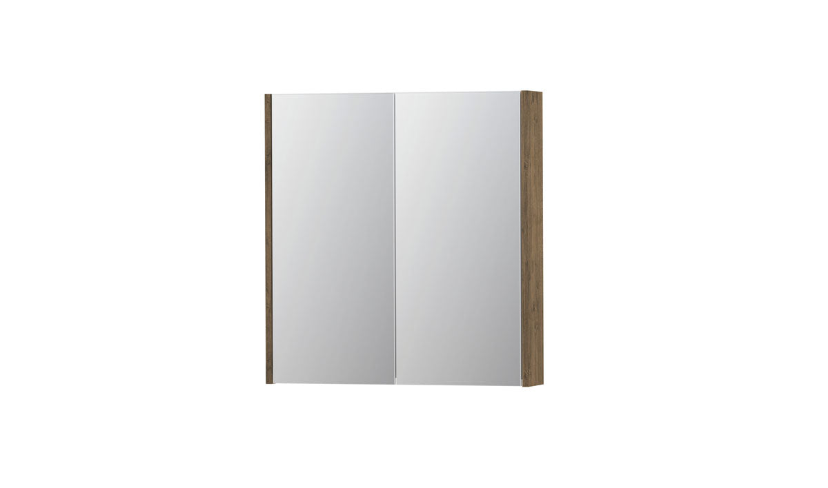 Ink SPK2 spiegelkast 2 deuren - 70x74cm - naturel eiken