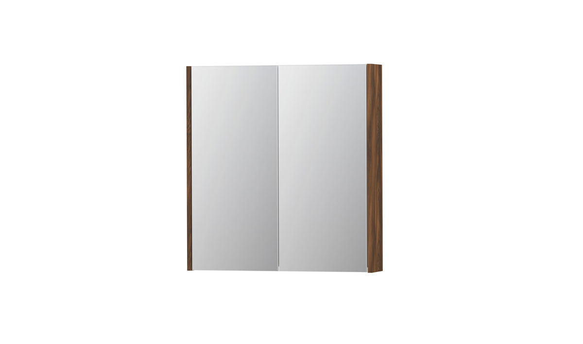 Ink SPK2 spiegelkast 2 deuren - 70x74cm - noten