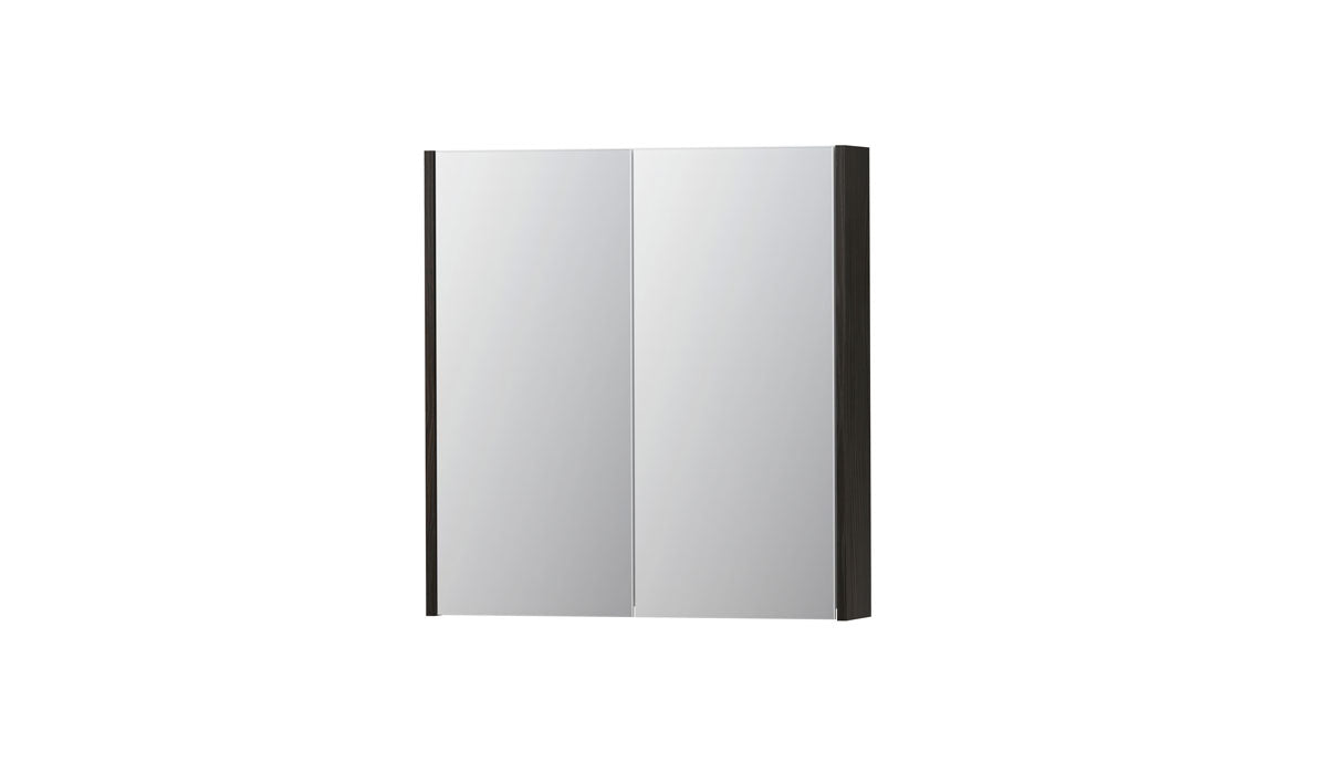 Ink SPK2 spiegelkast 2 deuren - 70x74cm - intens eiken