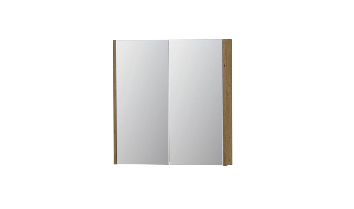 Ink SPK2 spiegelkast 2 deuren - 70x74cm - fineer natur