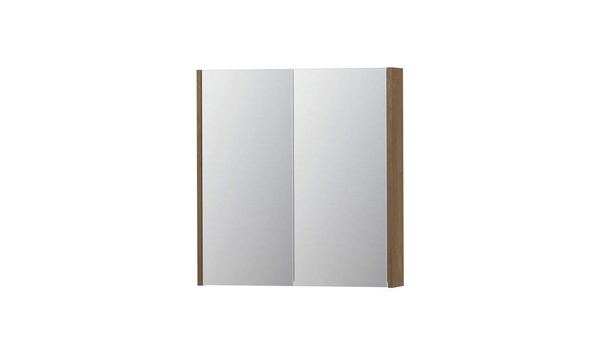 Ink SPK2 spiegelkast 2 deuren - 70x74cm - fineer ash grey