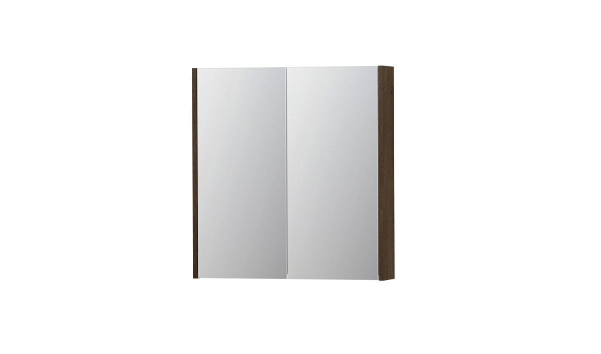 Ink SPK2 spiegelkast 2 deuren - 70x74cm - fineer chocolate