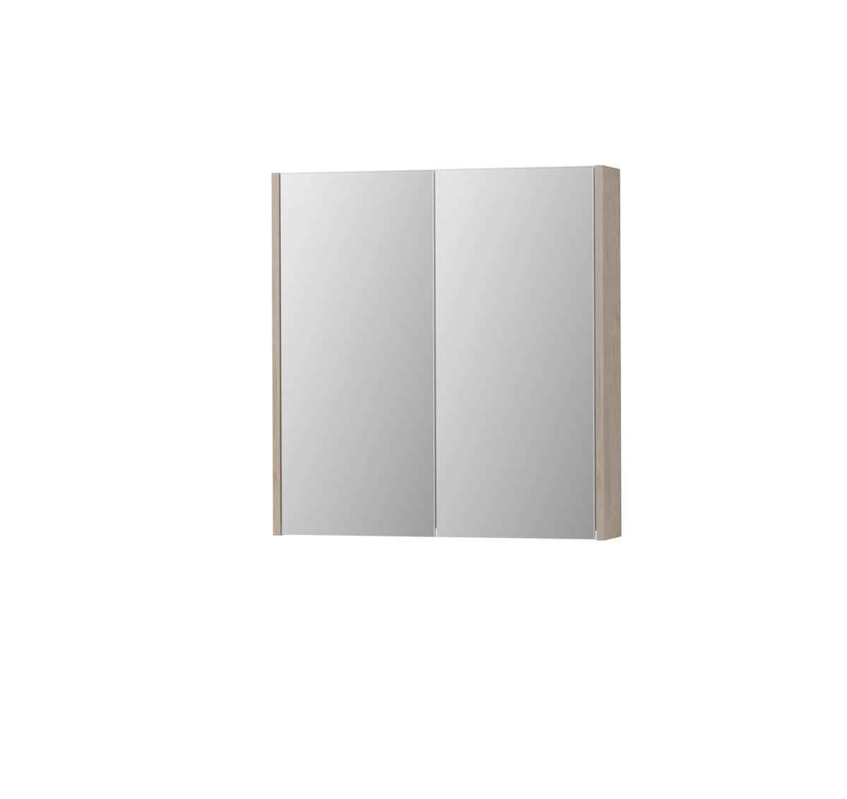Ink SPK2 spiegelkast 2 deuren - 70x74cm - ivoor eiken