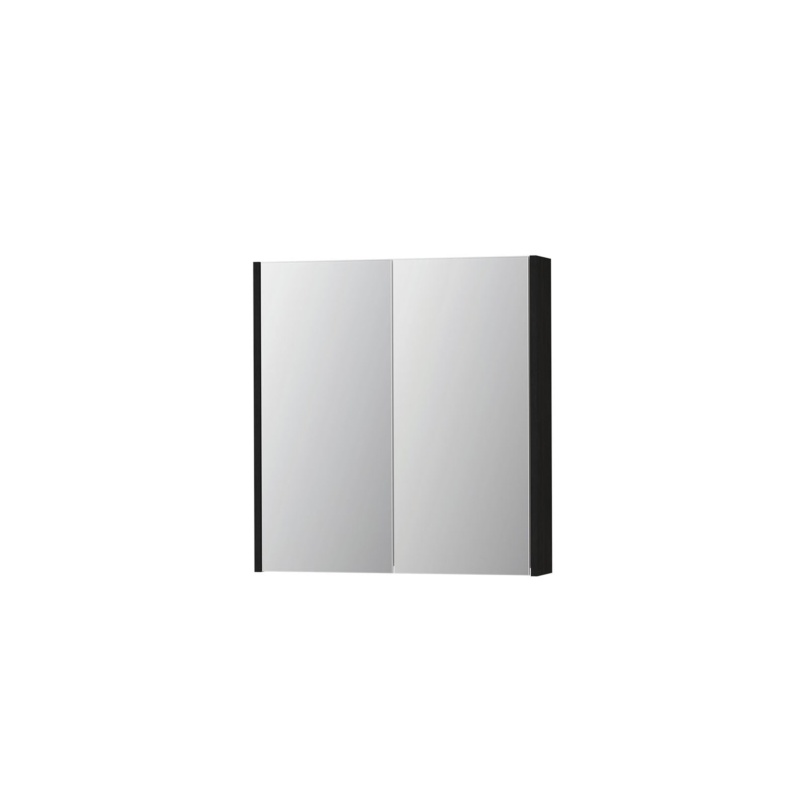 Ink SPK2 spiegelkast 2 deuren - 70x74cm - fineer matt intens black