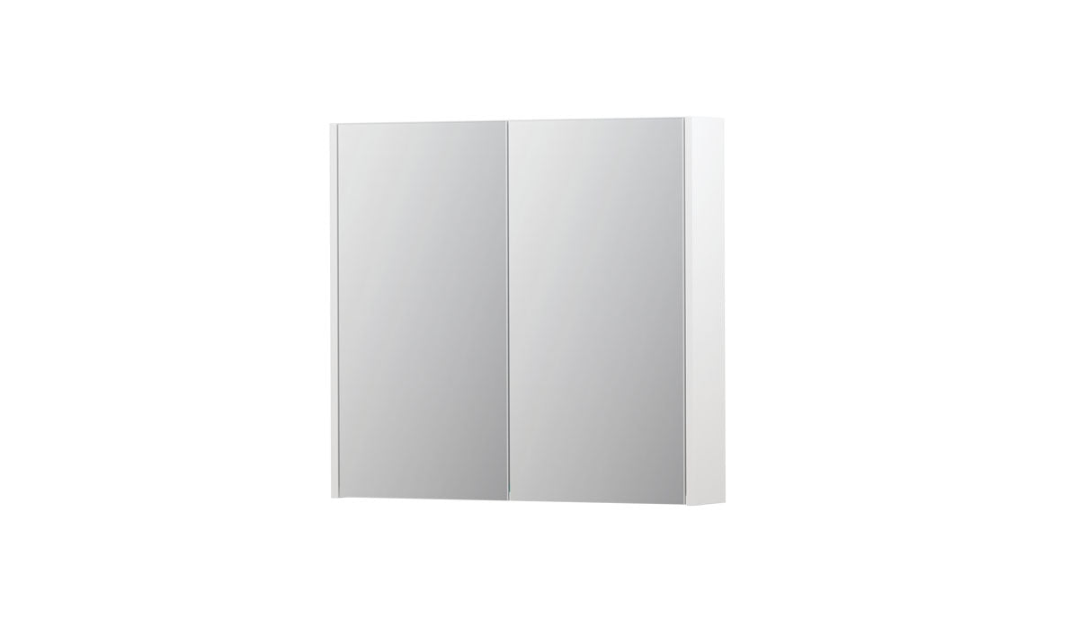 Ink SPK2 spiegelkast 2 deuren - 80x74cm - mat wit